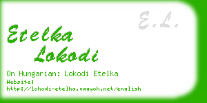 etelka lokodi business card